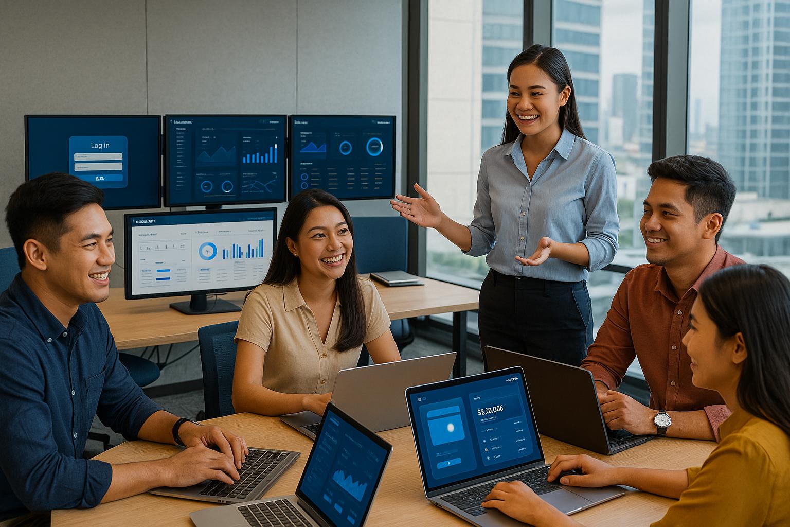 Colleagues at a business lounge discuss strategies, reflecting KMC's commitment to world-class talent and workforce solutions. Colleagues at a business lounge discuss strategies, reflecting KMC's commitment to world-class talent and workforce solutions.